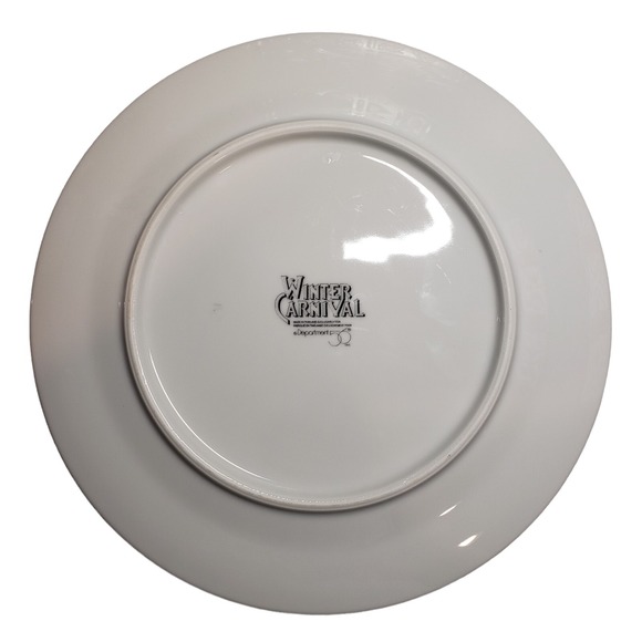 Department 56 Winter Carnival Skater Dessert Salad Plate 9" Dept 56 - Picture 3 of 3